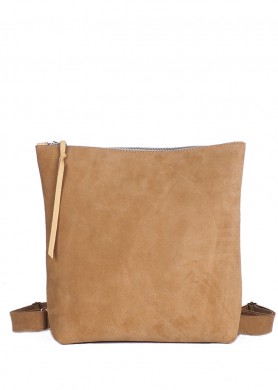 Camel leather backpack for...