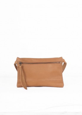 Brown minimalist leather...
