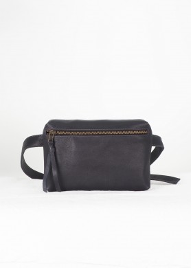 Black leather belt bag ·...