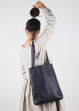 Bolso de Hombro Shopper Mujer Acolchado Segura Negro de Binnari