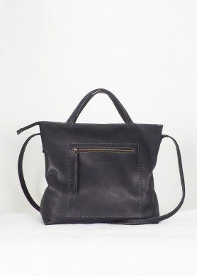 Black leather Tote bag ·...