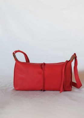 Red leather crossbody bag ·...