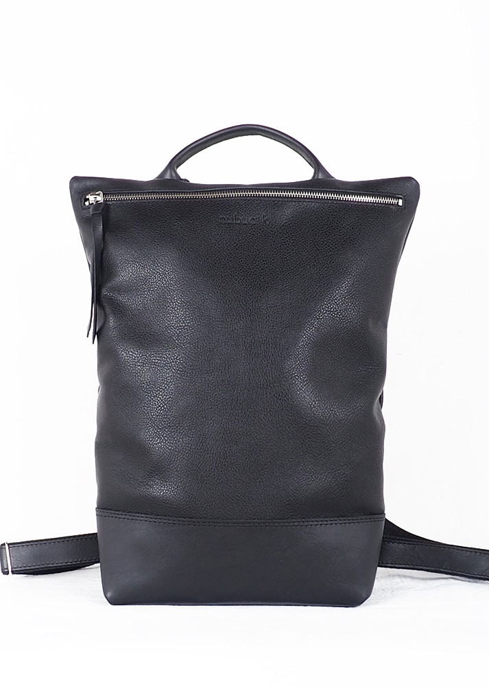 Black leather Backpack Laptop · BASIC