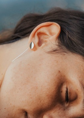 leaf silver earrings · HEURA