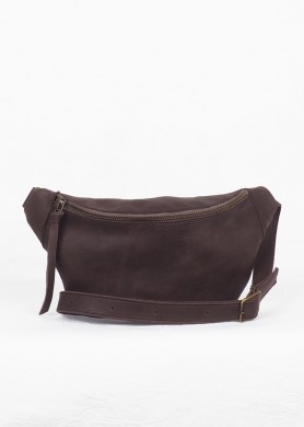 Dark brown leather belt bag...